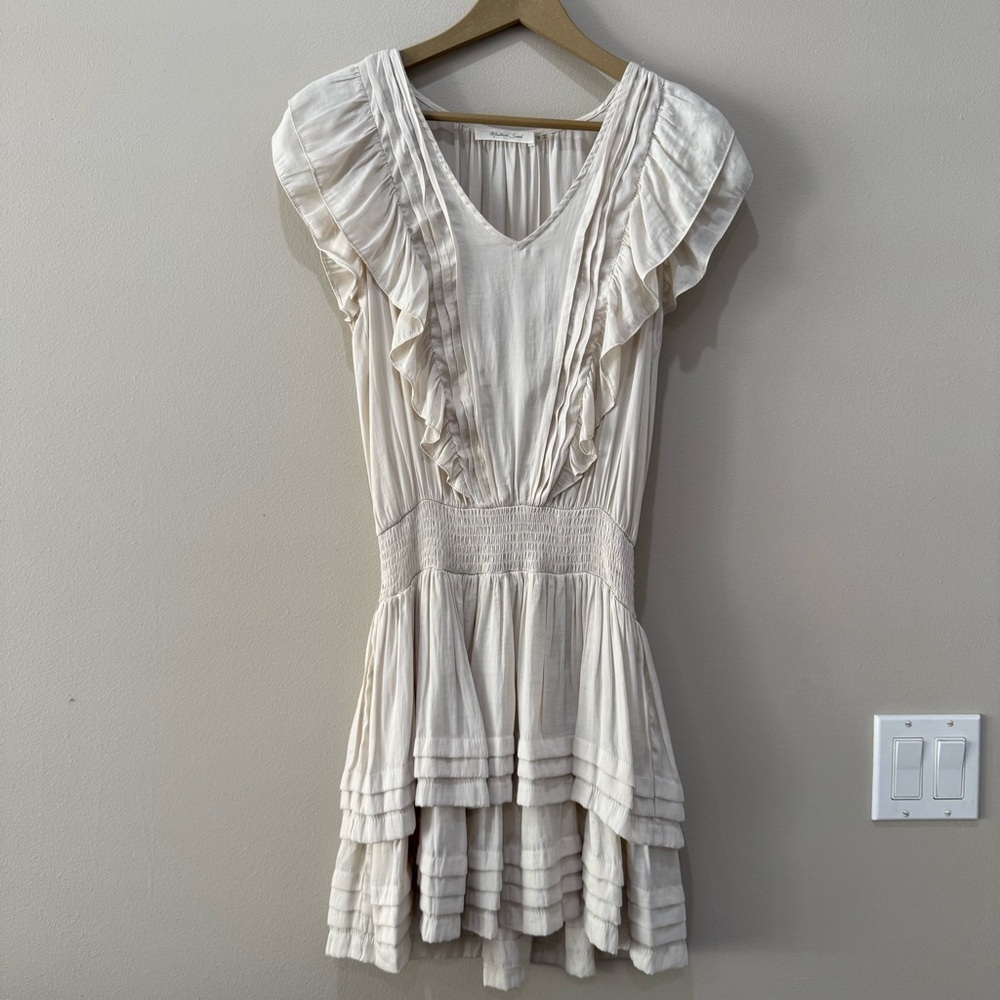 Mustard Seed Elegant Off-White Ruffled Dress in Size S